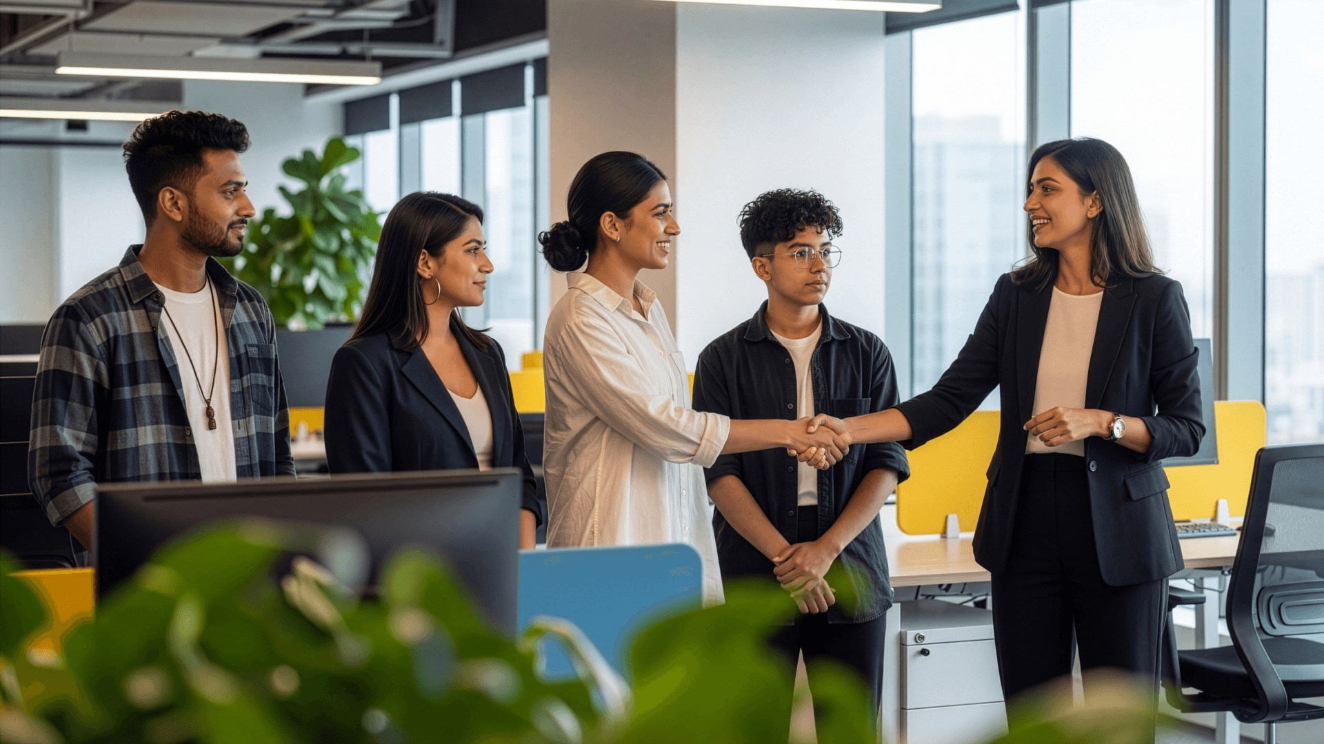 Enterprise office with large-scale hiring operations — structured candidate assessment at scale